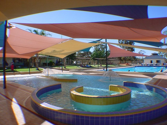 swimming pool shade By Green Flag Tents