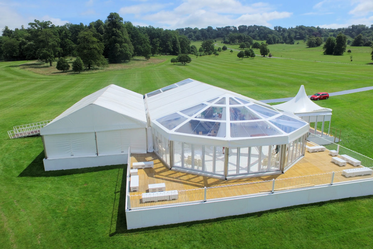 European Style Wedding Marquee by green flag tents